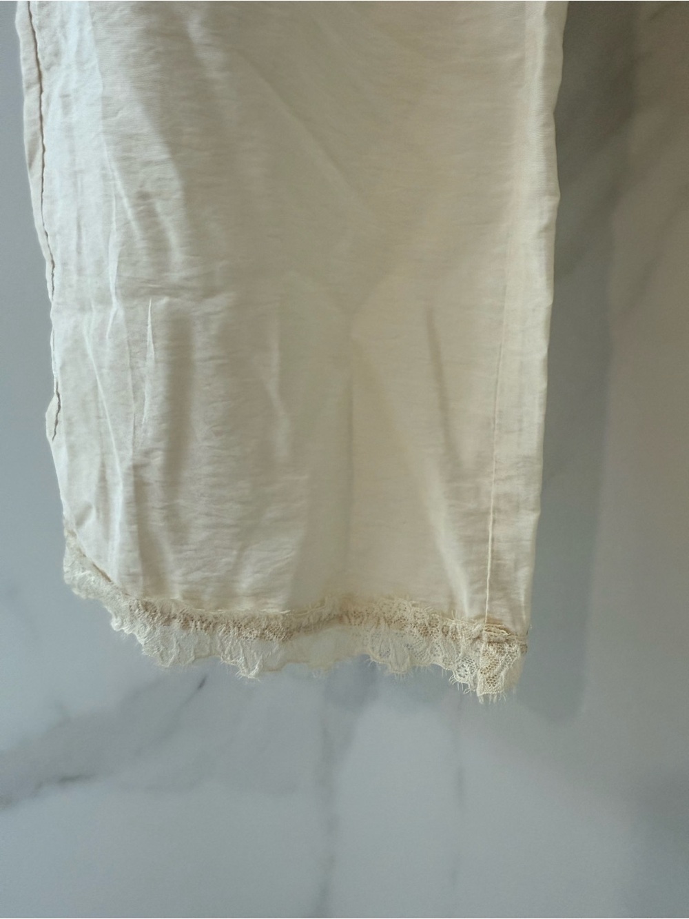 Divided Cream Ruffle & Lace Girls Pajama Set - Picture 3 of 7